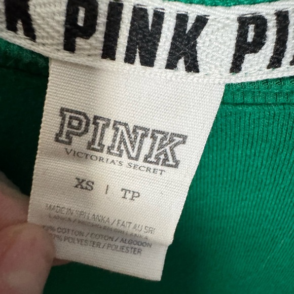 VS PINK Vibrant Green Winter Bling Pullover - Picture 2 of 8